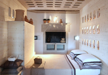 camera da letto nella dimora del castello di Corigliano D'Otranto