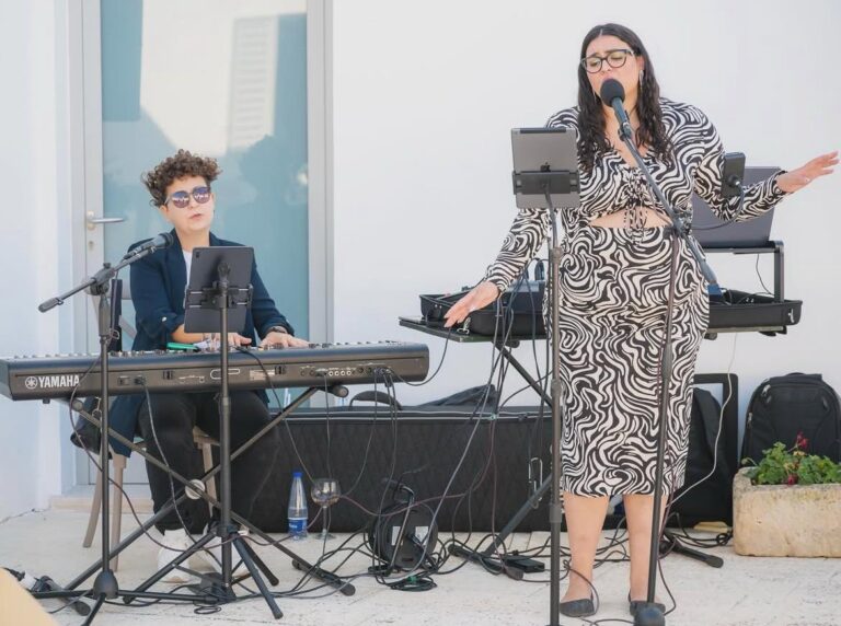 duo the crabs durante una esibizione